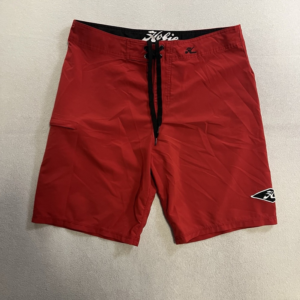 Hobie By Hurley Boardshorts Swim Shorts Trunks Men's Size 32x9 Red Beach Swim